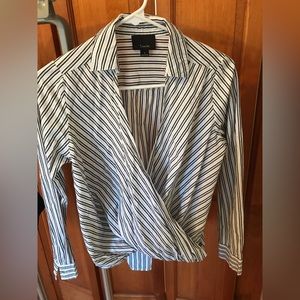 Striped collard shirt